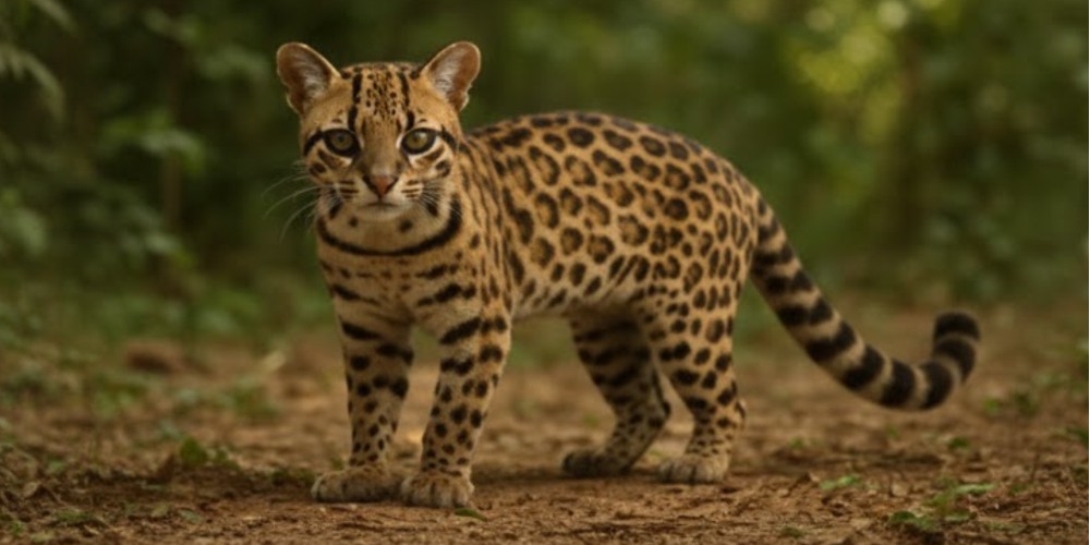 Imagen de un margay en su hábitat.