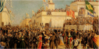 “Boceto para la Jura de la Constitución de 1830”, obra de Juan Manuel Blanes.